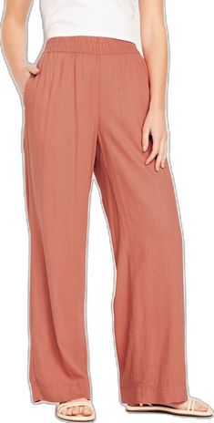 Casual Relaxed Fit Pull-on Bottoms, Casual Stretch Wide Leg Pants With Pull-on Style, Casual Wide Leg Bottoms For Fall, Casual High-waisted Pants For Workwear, Relaxed Wide-leg Bottoms For Fall, Casual Wide Leg Pants With Elastic Waistband For Fall, Relaxed Wide Leg Bottoms For Fall, Casual Wide-leg Pants For Work, Casual High-waist Wide Leg Pants With Comfort Waistband