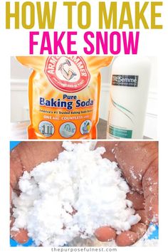 how to make fake snow with baking soda and other ingredients for making fake snow at home