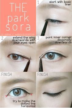 10 Ways To Wear Eyeliner for Everyday Looks | MADOKEKI beauty, skincare, style Fine Eyeliner Tutorial, Aegyo Makeup, Fine Eyeliner, Korean Beauty Tips, Cream Eyeliner, Park Sora