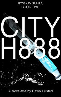 the cover of city h888 by dan husted is shown in black and white