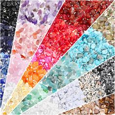 PRICES MAY VARY. 【Vibrant gemstone chips of various sizes】800 Pcs Crystals Stone Beads are chips of natural stones with small holes. Approx 0.1"-0.3"(5-8mm) for chip beads, healing beads drilled hole size are about 1mm (fit for most wires or thread). More than 20 stone material colors for you choose, great selection of rock chips. Also comes with nice storage box so that the stone beads won’t miss everywhere. 【Great stones for craft and jewelry】These are still raw stones & have not been turned i Diy Art Crafts, Earrings Making, How To Make Rings, Bracelet Diy, Bead Kits, Unique Bracelets, How To Make Necklaces, Beads For Jewelry Making, Art Crafts