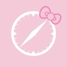 a hello kitty clock with a pink bow on it