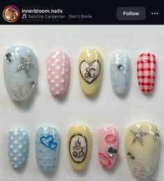 Ariana Nails, Sabrina Carpenter Aesthetic, Carpenter Aesthetic, Disco Nails, Concert Nails, Aesthetic Fruit, Nailinspo Nailart, Sweet Nails, Lace Nails