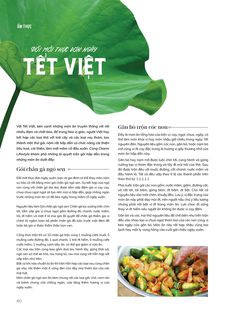 a brochure with an image of a green leaf and food in the background