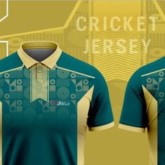 the cricket jersey is designed to look like it has been worn in different colors and patterns