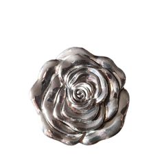 a silver rose on a white background