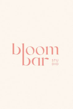 the logo for bloom bar studio