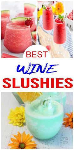 the best wine slushies for summer are made with watermelon, cucumber and strawberries