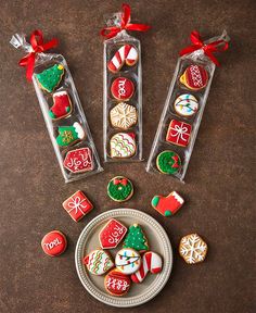 christmas cookies are arranged in the shape of letters