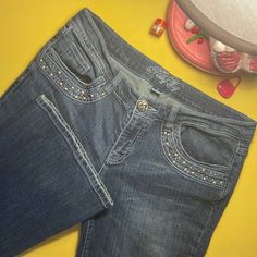 Milky Way Bedazzled/Gemstones/Rhinestones Jeans ✨ Y2K Flare Wide leg Y2k Bedazzled Jeans, Diy Bedazzled Jeans, Shorts Design, Rhinestone Jeans, Lizzie Mcguire, Diy Rhinestone, Y2k Clothes, Jeans Y2k