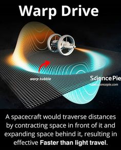 an image with the words warp drive in front of it and below it is a diagram of