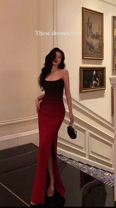 Ombre Burgundy, Dresses Birthday, Classy Prom, Red Dresses Classy, Birthday Outfits, Long Prom Dresses, Pretty Prom Dresses