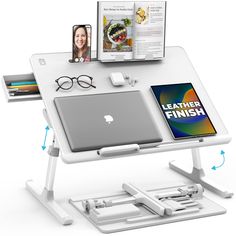 PRICES MAY VARY. WORK AND STUDY LIKE A PRO 💼 Multi functional height adjustable lap desk with legs. Perfect laptop tray, laptop bed desk, laptop tray for bed, lap desk for bed, bed desk for laptop and writing, laptop bed tray table with folding legs. ADJUSTABLE LAPTOP DESK FOR BED 📐 Height adjusts 10-15" (27-38cm) & swivels 0-36°, legs fold for storage. Japanese floor table for sitting on the floor, bed laptop table, breakfast in bed tray, laptop stand for couch, bed table tray. EXTRA LARGE LA Laptop Stand Bed, Adjustable Laptop Table, Bed Tray Table, Laptop Table For Bed, Portable Laptop Desk, Floor Desk, Laptop Desk For Bed, Led Desk Lighting, Laptop Tray