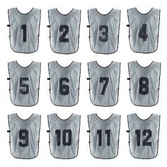 ad eBay - Soccer Training Vest 25" Numbered Soccer Team Sports Pinnies with Belt Grey - Buy Now, click the link (eBay)