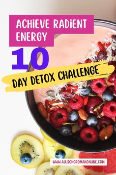 Achieve radiant energy and vitality with this 10-Day Detox Challenge! Discover how to detoxify your body and feel renewed from the inside out. Perfect for a healthier, happier you! Radiant Energy