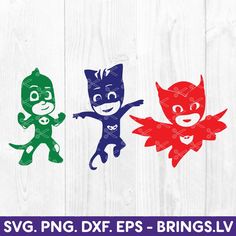 three superhero svg cut files