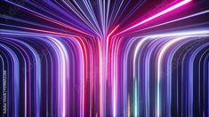 an abstract background with colorful lines and lights in the dark, like a starburst