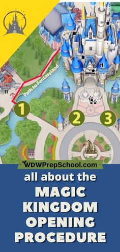 the magic kingdom opening procedure is shown in this screenshot from wdw press school