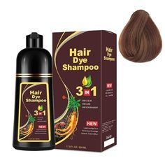 Brand New Item In stock  Hair Dye Shampoo 3 in 1  . Wash with Shampoo  . Wait 5 Minutes . Rinse with Water  Color: Chestnut Brown   with free shipping! Coffee Hair Color, Coffee Hair Dye, Tea Tree Oil Hair, Gray Hair Coverage, Herbal Hair Dye, Bubble Hair, Natural Brown Hair, Chestnut Brown Color, Shampoo For Gray Hair