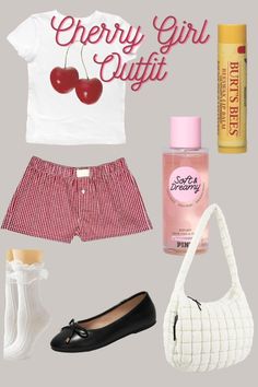 cherry girl outfit Cherry Theme, Cherry Girl, Girls Summer Outfits, Casual Summer Outfit, Summer Outfit, Summer Girls, Summer Outfits, Girl Outfits