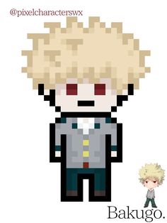 an image of a pixel character with blonde hair