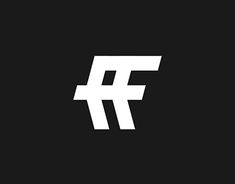 the letter f in white on a black background