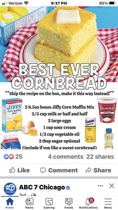 the best ever cornbread recipe is on sale