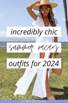 Make a splash with your beach outfit this summer! From flowy maxi dresses to cute swim cover-ups, these trendy vacation outfits for women are perfect for your next tropical escape. Beach Resort Outfits For Women, Resort Outfits For Women, Classy Beach Outfit, Summer Resort Outfits, Beach Resort Outfits, Beach Outfits Women Vacation, Trendy Beach Outfits, Resort Outfits, Tropical Vacation Outfits