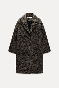 WOOL BLEND ANIMAL PRINT COAT ZW COLLECTION - Leopard | ZARA United States London Fashion Week Street Style, Trench Coat Dress, Leopard Coat, Cardigan Sweater Vest, Cardigan Sweater Dress, Shirt Blouses Tops, Print Coat, Wool Blend Coat, Tshirt Skirt