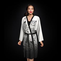 Elegant, luxurious, soft silk kimonos are art you can wear. • Every peignoir is made to order and sewn by hand • Made of luxurious 100% silk twill• Holds its shape with an elegant drape• Comfy, loose fit cuts suit a range of body types• Vibrant print on silk twill will never fade or wash away Printed Kimono, Elegant Drapes, Rose Vintage, Silk Kimono, Bamboo Fabric, Silk Twill, Vintage Rose, Vintage Roses, Silk Scarves