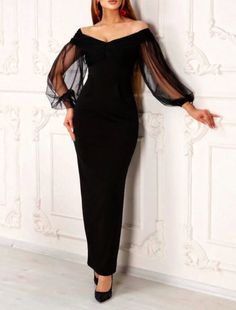 Mermaid Black Dress Evening Gown Gothic Dress Wedding Cocktail Party Floor Length Long Sleeve Off Shoulder Stretch Fabric with Ruched Gothic Dress Wedding, Mermaid Black Dress, Black Dress Evening, Party Floor, Wedding Cocktail Party, Gothic Wedding Dress, Evening Dresses Online, Shoulder Stretch, Cheap Evening Dresses