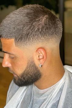 #taper #haircut #beard #beardgang #barber #barbershop #fade #menstyle #menshair #mentalwellness #waves Men Short Hair Fade, Crew Cut Haircut, Taper Fade Short Hair, Fade Haircut Curly Hair, Mid Fade Haircut