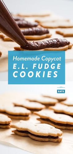 homemade copycat e l fudge cookies are ready to be baked in the oven