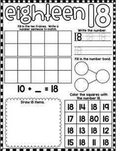 the worksheet for teaching numbers and counting