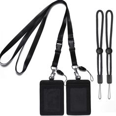 PRICES MAY VARY. 💎 SAFE AND CONVENIENT---Holder is Made of Premium Durable PU leather & Polyester,Front ID Window with Clear Cover features visibility and protection. 💎PACKAGE Include:2 x Lanyard ;2 x Badge Holder (Badge Holder is 3.2 x 5.12 inches, fits 2.3 x 3.5 nametag insert);2 Pack Button Nylon Lanyards. 💎DIMENSIONS: Lanyard:(22.2inches One-Way);Badge Holder is 3.07 x 4.4 inches, fits 2.3 x 3.5 nametag insert;Button Nylon Lanyards（Black）(10.4inch) 💎HIGH QUALITY badge holder and lanyard Black Lanyard, Leather Lanyard, Cards Holder, Lanyard Necklace, Princess Cruises, Quick Release Buckle, Id Badge Holders, Badge Holder, Id Holder