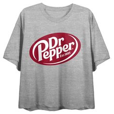 Elevate your casual wardrobe with the Dr. Pepper "Just What the Dr. Ordered" Women's Crop Top. This stylish piece combines comfort with pop culture flair, making it a standout addition to any outfit.  - Size: Medium - Color: Gray Heather - Material: Combed ringspun cotton, lightweight polyester jersey - Gender: Female - Features: Crew neck, short sleeves, cropped length - Design: Features the iconic Dr. Pepper logo on the front and bold red text on the back  Perfect for pairing with high-waisted Dr Pepper Logo, Female Doctor, Small Crop Tops, Classic Logo, Crop Tee, Casual Wardrobe, Pacsun, Tshirt Logo