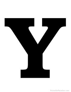 the letter y is made up of two black letters, one with an upper and lower letter