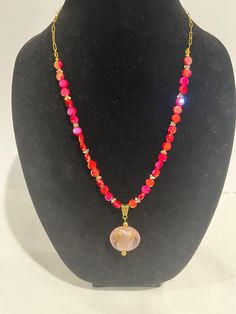 https://gypsystrand.etsy.com/listing/1754600996 Pink Agate Jewelry With Colorful Beads, Pink Beaded Chain Jewelry For Gift, Pink Spiritual Necklace With Faceted Beads, Adjustable Pink Agate Necklace, Red Faceted Pendant Necklaces, Red Faceted Pendant Necklace, Pink Beaded Jewelry For Gift, Pink Faceted Beads Jewelry, Pink Jewelry With Faceted Round Beads