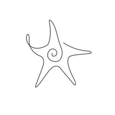 the outline of a starfish on a white background