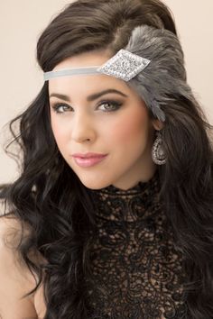 Great Gatsby Headpiece, Gatsby Hair, 1920s Headband, Gatsby Headpiece, Flapper Headpiece, Gatsby Headband, Daisy Buchanan, 1920s Headpiece, 1920s Hair