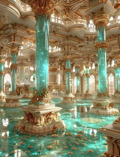 Ocean Themed Architecture, Palace Exterior, Things To Do In Istanbul, Space House, Crystal Kingdom, Marble House, Exterior Wall Tiles, Fantasy Rooms, Exterior Design Ideas