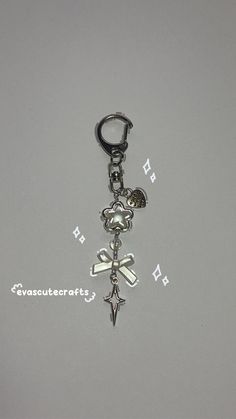 a key chain with charms attached to it