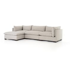 Monroe 3 Piece Sectional with Ottoman - Magnolia 3 Piece Sectional Sofa, Sectional Ottoman, Sectional With Ottoman, 3 Piece Sofa, 3 Piece Sectional, Ottoman Sofa, Home Aesthetic, Lounge Sofa, Chaise Sofa