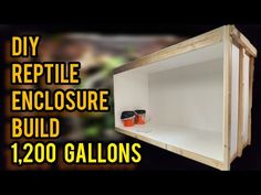 the diy reptile enclosure build includes 1, 200 gallon jars and 2x4's