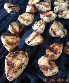 chicken on the grill is being grilled and ready to be eaten