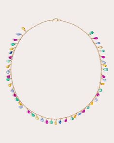 Multicolor Necklace, S Hook, Hook Clasp, Local Artisans, Personal Shopping, Gold Chain, Gold Chains, 18k Gold, Sapphire