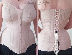 Encore deux modifs et la toile sera satisfaisante pour le corset final. Merci à Cathy Le Floch​ pour son aide et pour le don de son corps à notre science! Corset For Bigger Bust, Feminine Streetwear, Victorian Corset, 1910s Fashion, Sewing Wedding Dress, Corset Pattern, Couture Sewing Techniques