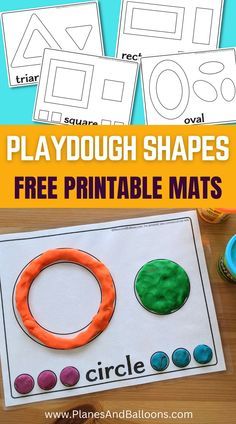 playdough shapes with free printable mats