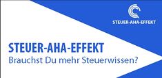 a blue and white background with the words steuer - aha - fektt