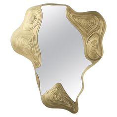 Omalo™ Special Edition Mirror with a Delicately Handcrafted Brass Frame. This original creation was inspired by the stunning mountains of the Busheti region in Georgia. Constructed with multi layers of solid brushed brass, its free form adds movement and depth to the piece that becomes a symbol of a natural mountainous scenery surrounding a peaceful lake or a deep valley. The piece is finished with a slim minimalist frame with apparent screws emphasising the organic and crafty design. Ideal for all design and nature lovers. Designed and handcrafted in London. Dimensions (customisable): 80 cm High x 68 cm Wide x 2.4 cm Deep / 31.5 in x 27 in x 0.94 in Shipped safely and insured worldwide. All our mirrors are made on demand. Fabrication lead time for this mirror is approximately 7-8 weeks. O Multiple Mirrors, Minimalist Frame, Mirror Installation, Reeded Glass, Frameless Mirror, Brass Mirror, Convex Mirror, Mirror Set, Mirror Designs